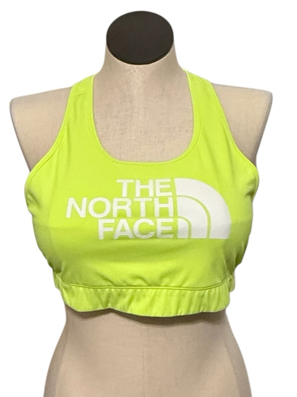 The North Face Neon Yellow Logo Sports Bra